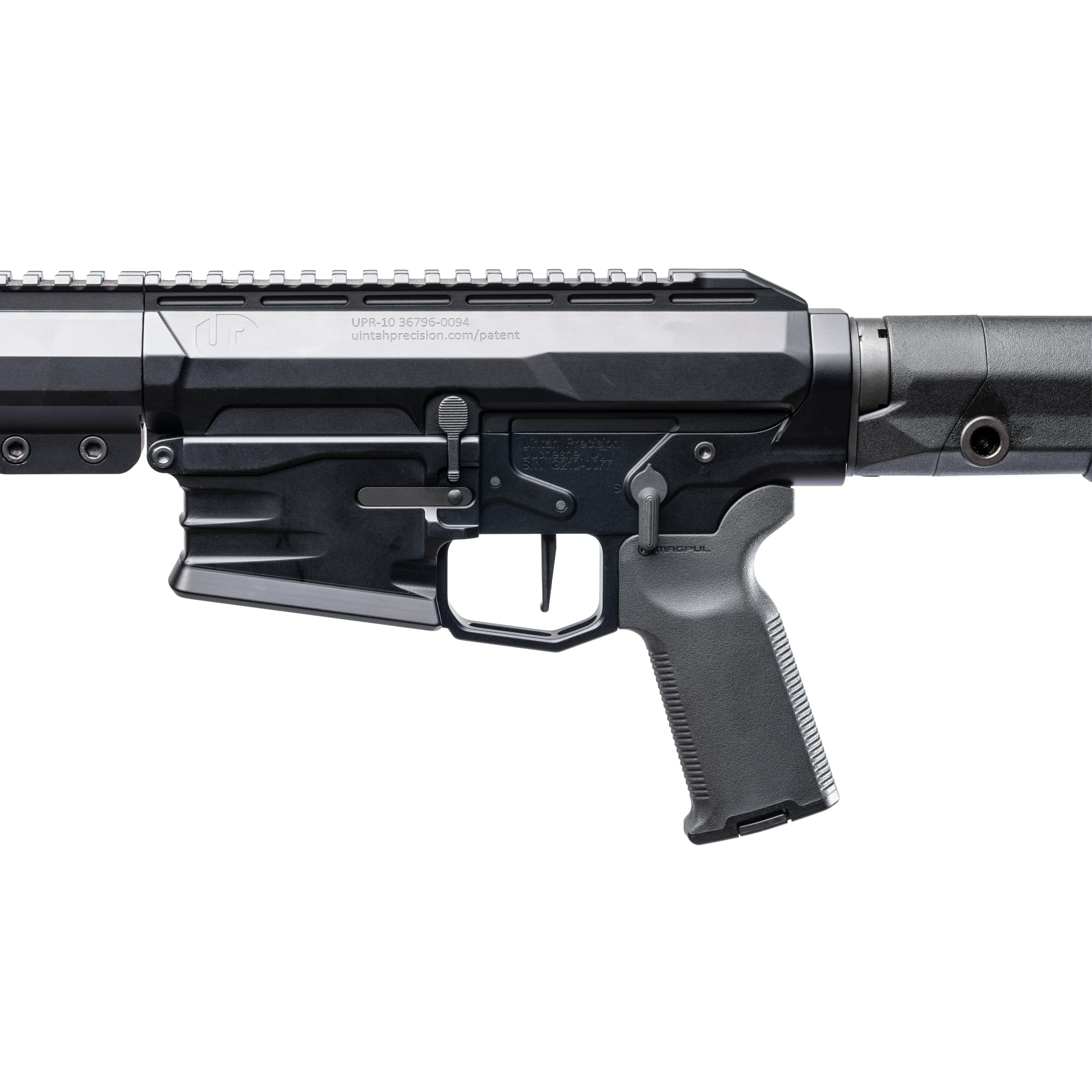UP-10 Complete Rifle - bolt action AR-10 precision rifle, top view