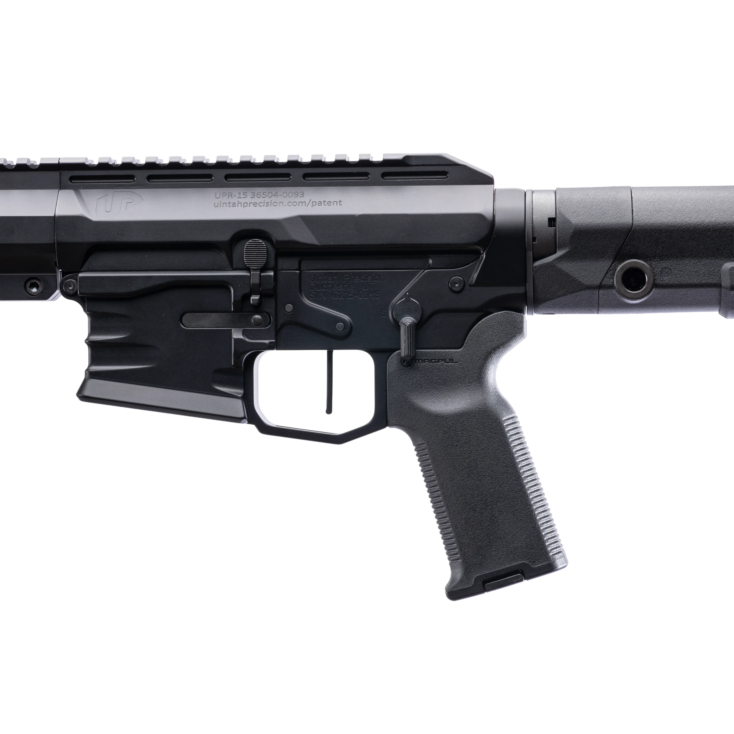 UP-15 Complete Rifle - AR-15 precision bolt action rifle, full build view