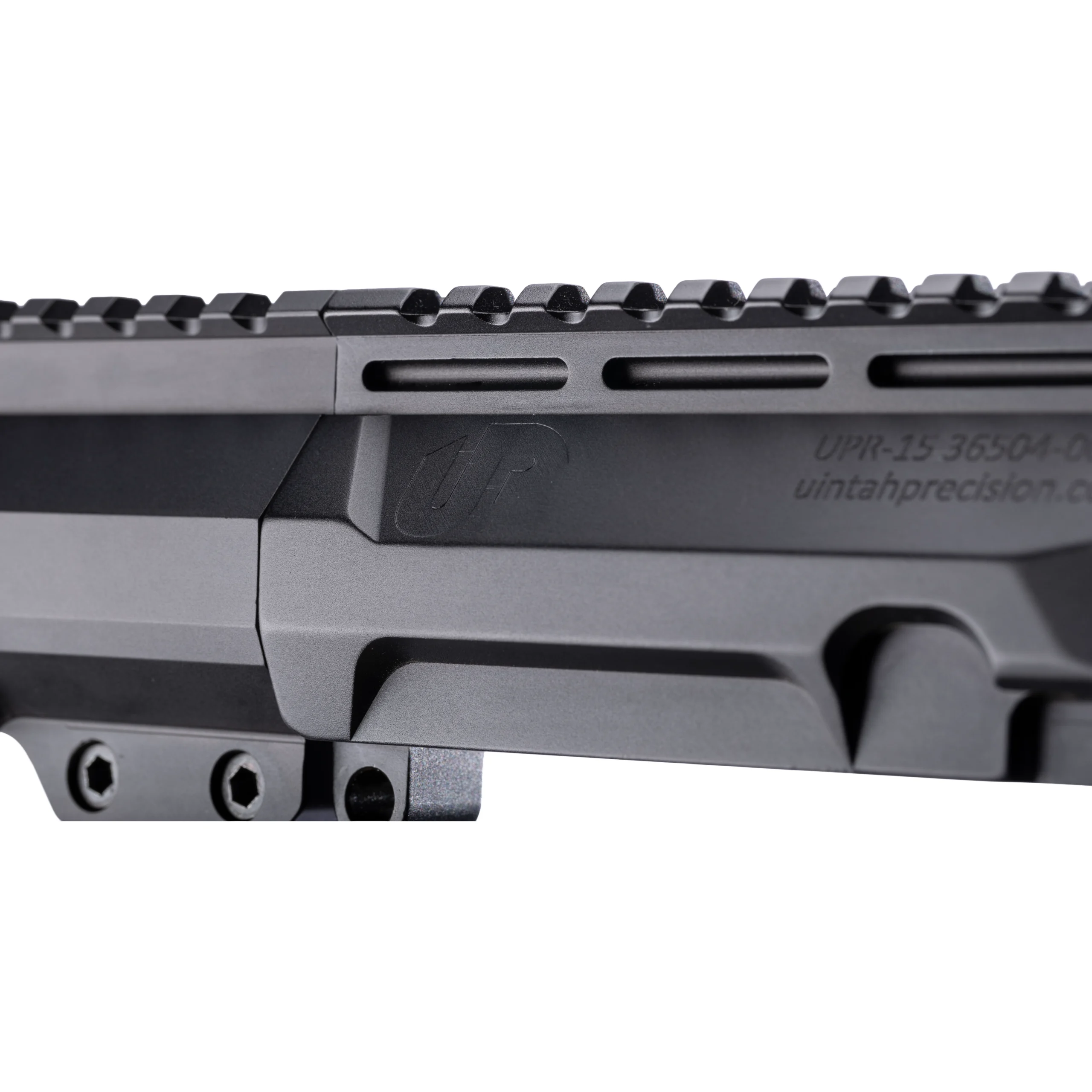 UPR-15 UPPER receiver and rail, close-up view - AR-15 bolt action precision upper